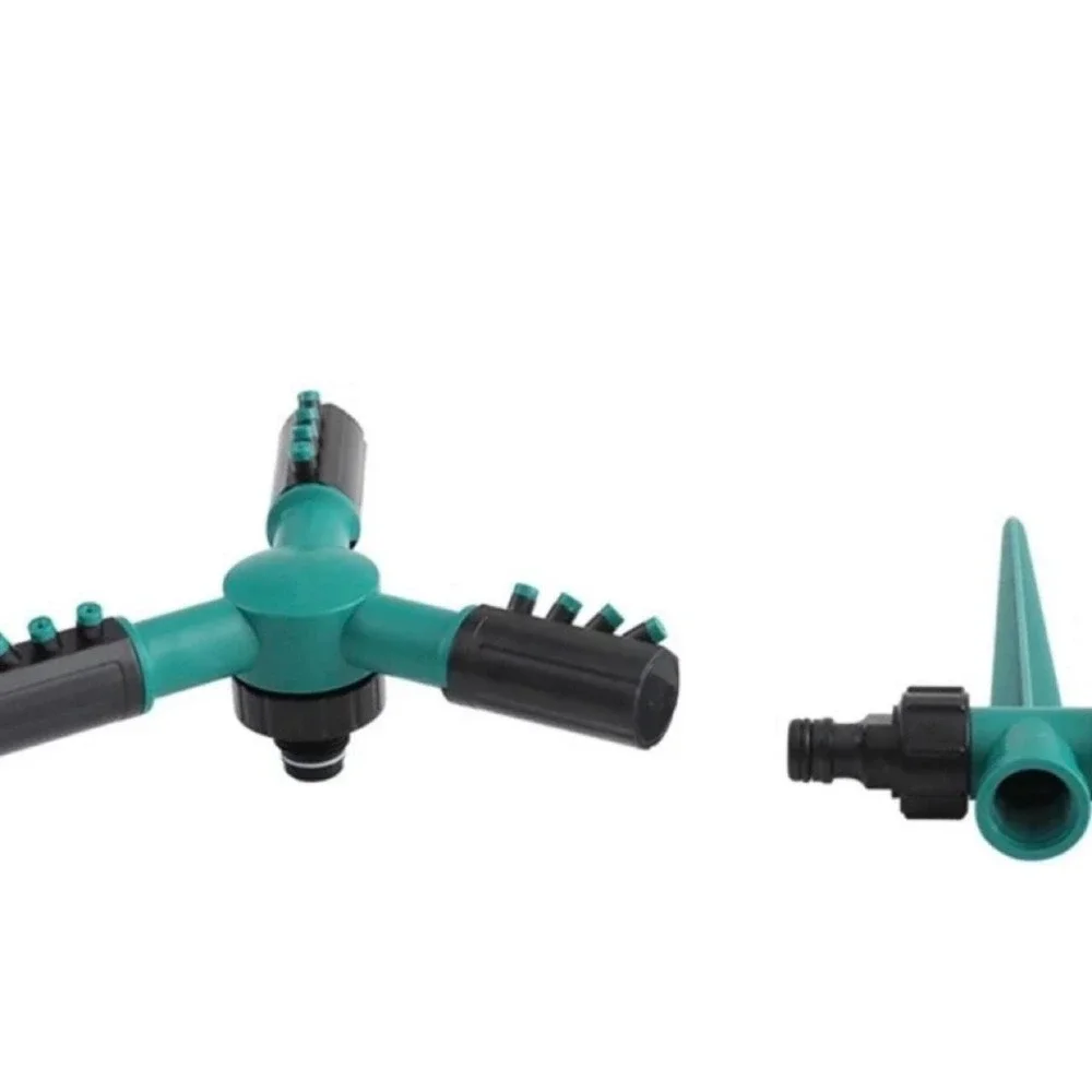 360° Rotating Garden Sprinkler Adjustable Lawn Water Sprayer Teal Black